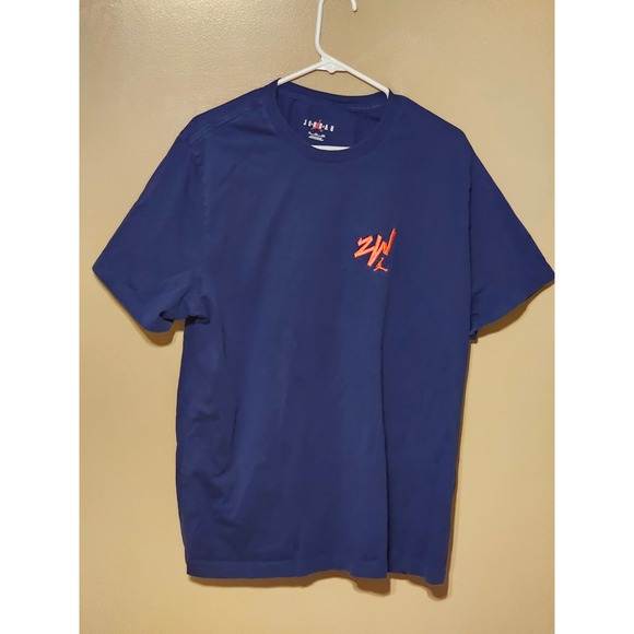 Jordan Mens T-Shirt Graphic Logo Crew Neck Blue Casual Top - Picture 1 of 3